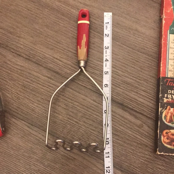 Vintage 5 pc kitchen tools decorative fry thermometer unique simulated stag horn - Picture 6 of 16